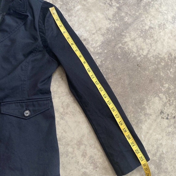 Calvin Klein Blazer Womens Medium Single Breasted Black Jacket Pockets - Picture 3 of 9
